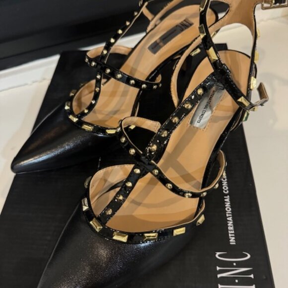 INC International Concepts Black Studded Heels - Picture 4 of 11
